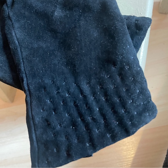 black suede leather gloves size 6.5 - Picture 5 of 5